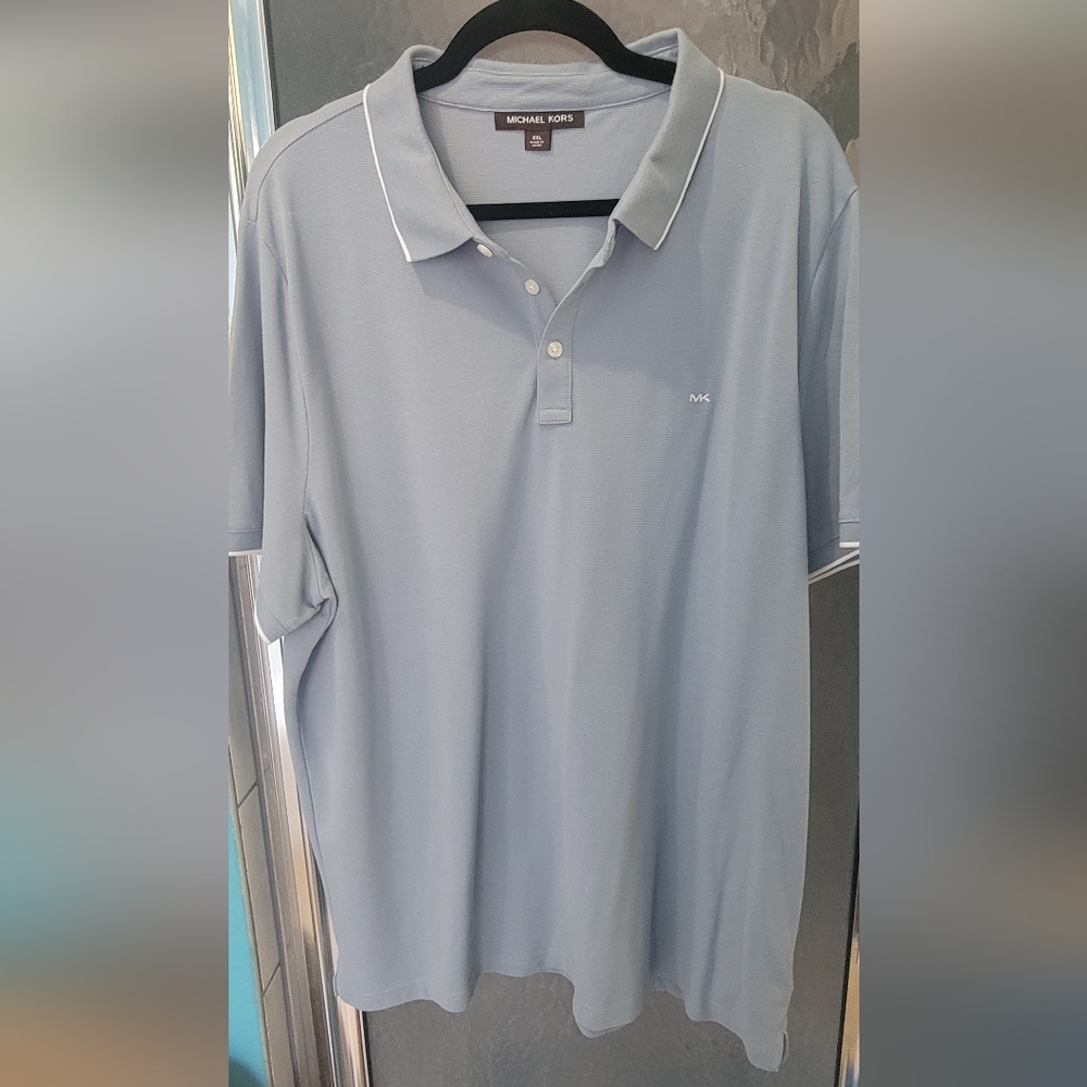 Michael Kors polo ,Chambray Heather ,men's polo shirt in XXL